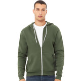 BELLA + CANVAS - Unisex Sponge Fleece Full-Zip Hoodie Sweatshirt - 3739 - Military Green