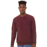 BELLA + CANVAS - Unisex Sponge Fleece Raglan Crewneck Sweatshirt - 3901 - Maroon