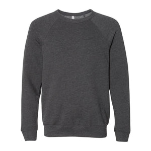 BELLA + CANVAS - Sponge Fleece Raglan Crewneck Sweatshirt - 3901 - Dark Grey Heather