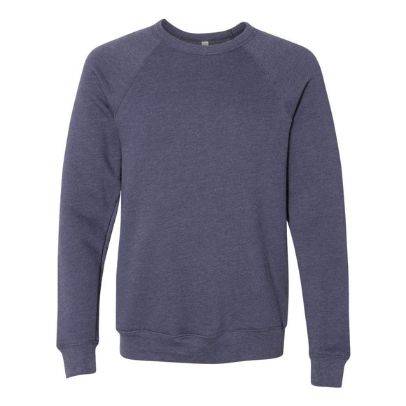 BELLA + CANVAS - Sponge Fleece Raglan Crewneck Sweatshirt - 3901 - Heather Navy