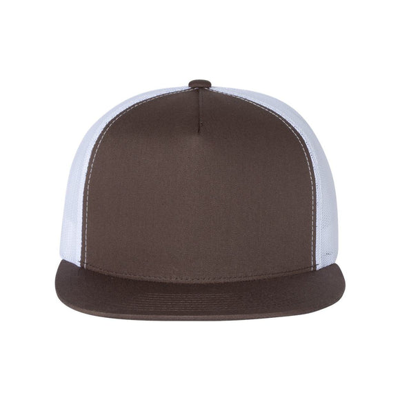 YP Classics - Five-Panel Classic Trucker Cap - 6006 - Brown/ White