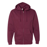 Independent Trading Co. - Midweight Full-Zip Hooded Sweatshirt - SS4500Z - Maroon