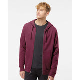 Independent Trading Co. - Midweight Full-Zip Hooded Sweatshirt - SS4500Z - Maroon