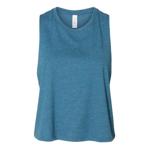 BELLA + CANVAS - Women's Racerback Crop Tank - 6682 - Heather Deep Teal