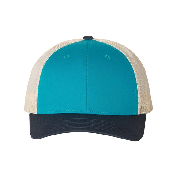 Richardson - Low Pro Trucker Cap - 115 - Blue Teal/ Birch/ Navy