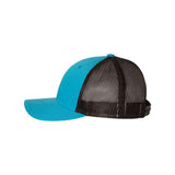 Richardson - Low Pro Trucker Cap - 115 - Cyan/ Black