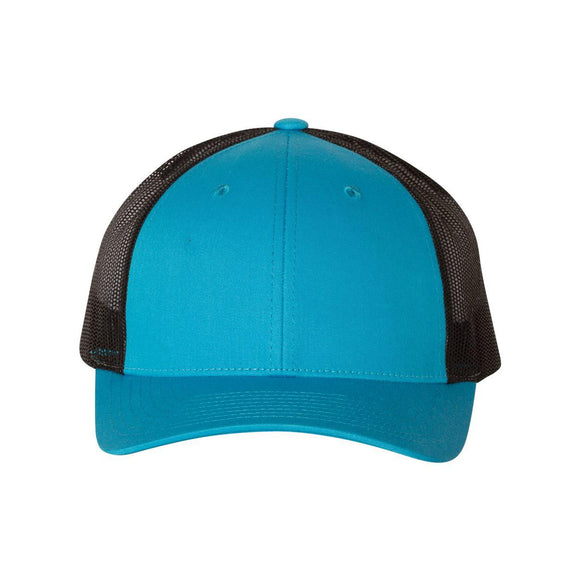 Richardson - Low Pro Trucker Cap - 115 - Cyan/ Black