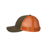 Richardson - Low Pro Trucker Cap - 115 - Dark Loden/ Jaffa Orange