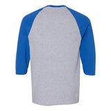 Gildan - Heavy Cotton™ Raglan Three-Quarter Sleeve T-Shirt - 5700 - Sport Grey/ Royal