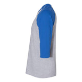 Gildan - Unisex Heavy Cotton™ Raglan Three-Quarter Sleeve T-Shirt - 5700 - Sport Grey/ Royal