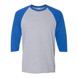 Gildan - Unisex Heavy Cotton™ Raglan Three-Quarter Sleeve T-Shirt - 5700 - Sport Grey/ Royal