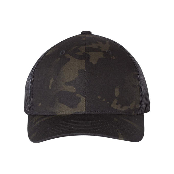 YP Classics - Retro Trucker Cap - 6606 - Multicam Black/ Black