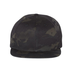 YP Classics - Premium Flat Bill Snapback Cap - 6089M - Multicam Black