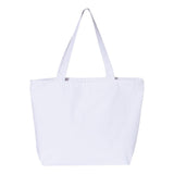 Q-Tees - 25L Zippered Tote - Q611 - White