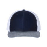 Richardson - Snapback Trucker Cap - 112 - Navy/ White/ Heather Grey