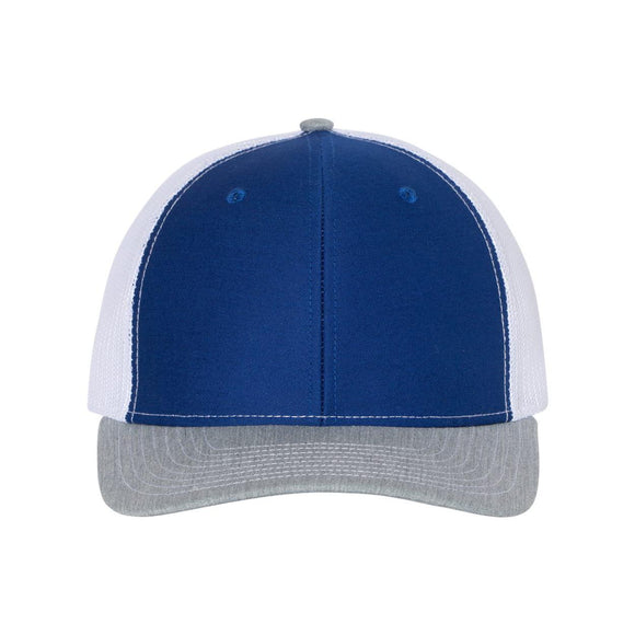 Richardson - Snapback Trucker Cap - 112 - Royal/ White/ Heather Grey