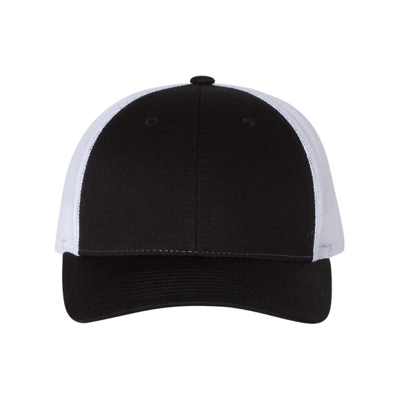 Richardson - Low Pro Trucker Cap - 115 - Black/ White