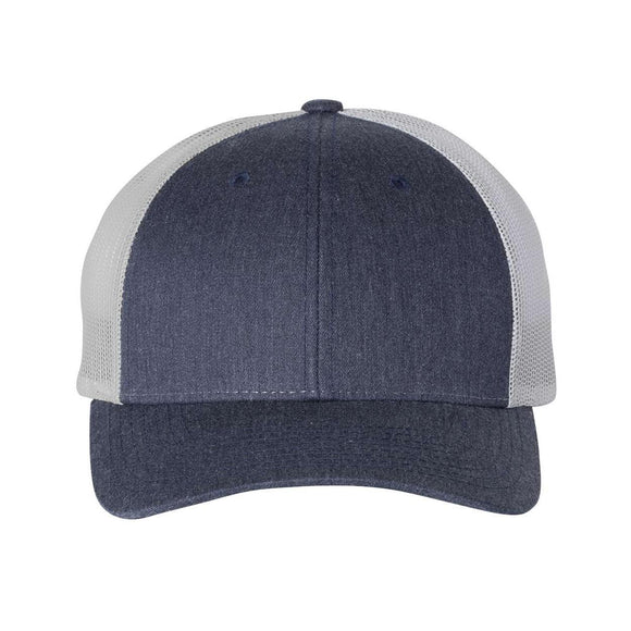 Richardson - Low Pro Trucker Cap - 115 - Heather Navy/ Light Grey