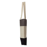 Q-Tees - 11L Tri-Color Tote - Q125900 - Black/ Natural/ Light Grey
