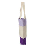 Q-Tees - 11L Tri-Color Tote - Q125900 - Purple/ Natural/ Lavender