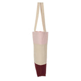 Q-Tees - 11L Tri-Color Tote - Q125900 - Maroon/ Natural/ Light Pink