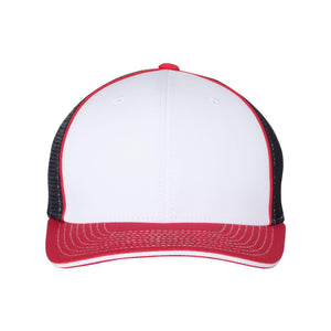 Richardson - Pulse Sportmesh R-Flex Cap - 172 - White/ Navy/ Red Tri