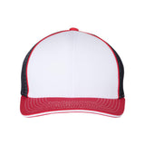 Richardson - Pulse Sportmesh R-Flex Cap - 172 - White/ Navy/ Red Tri