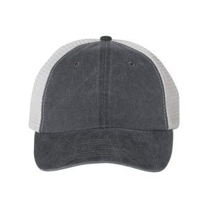 Sportsman - Pigment-Dyed Trucker Cap - SP510 - Black/ Stone