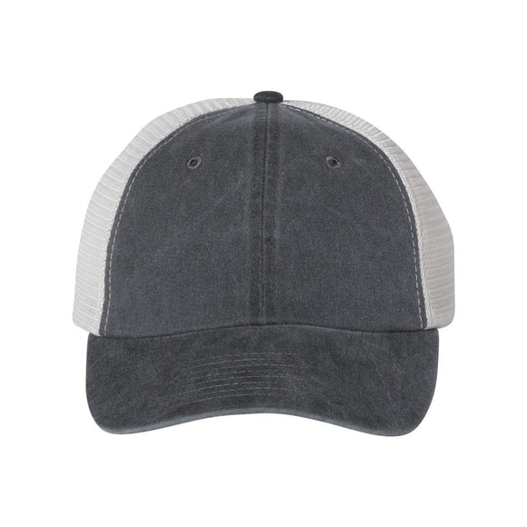 Sportsman - Pigment-Dyed Trucker Cap - SP510 - Black/ Stone