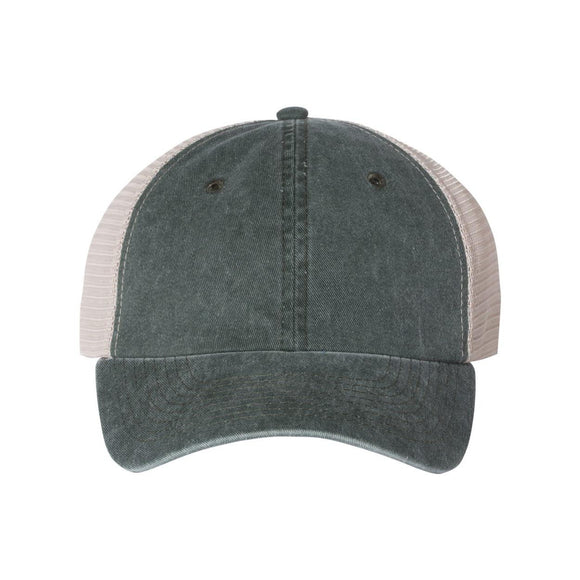 Sportsman - Pigment-Dyed Trucker Cap - SP510 - Forest/ Stone