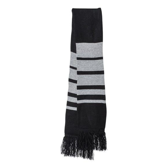 Sportsman - Soccer Scarf - SP07 - Black/ Heather Grey