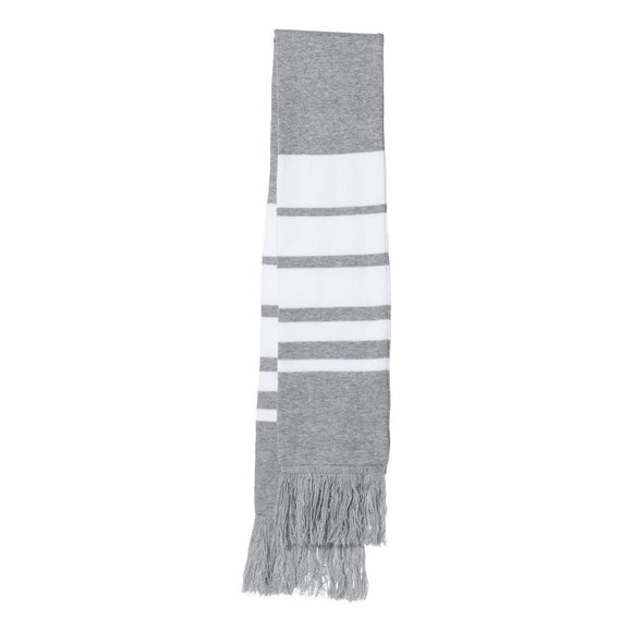 Sportsman - Soccer Scarf - SP07 - Heather Grey/ White