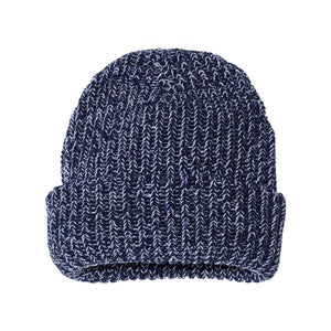 Sportsman - 12" Chunky Cuffed Beanie - SP90 - Navy/ White