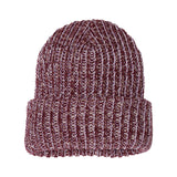 Sportsman - 12" Chunky Cuffed Beanie - SP90 - Maroon/ Natural