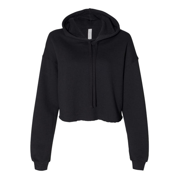 BELLA + CANVAS - Women's Crop Fleece Hoodie Sweatshirt - 7502 - Black