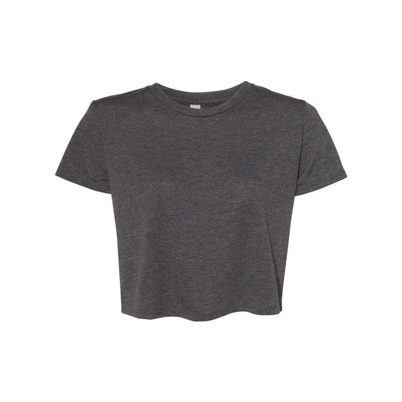 BELLA + CANVAS - Women’s Flowy Crop Tee - 8882 - Dark Grey Heather