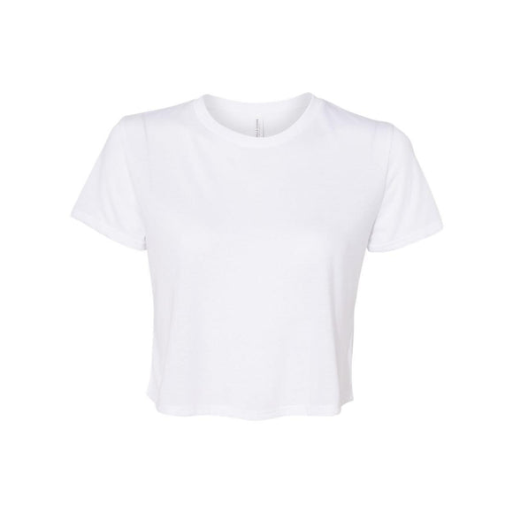 BELLA + CANVAS - Women’s Flowy Crop Tee - 8882 - White