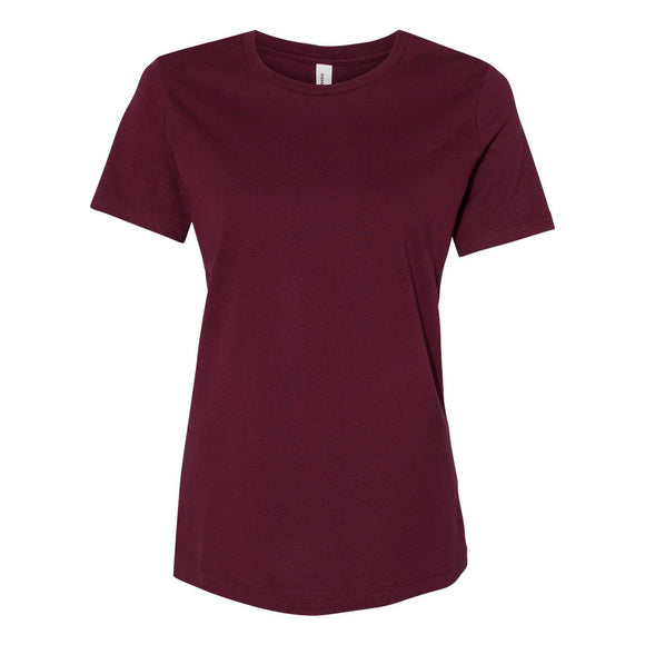 BELLA + CANVAS - Women’s Relaxed Jersey Tee - 6400 - Maroon