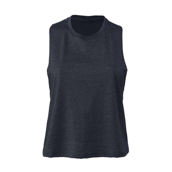 BELLA + CANVAS - Women's Racerback Crop Tank - 6682 - Heather Navy