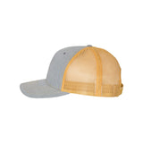 Richardson - Five-Panel Trucker Cap - 112FP - Heather Grey/ Amber Gold