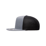 YP Classics - Five-Panel Classic Trucker Cap - 6006 - Heather/ Black