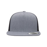 YP Classics - Five-Panel Classic Trucker Cap - 6006 - Heather/ Black