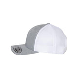 YP Classics - Retro Trucker Cap - 6606 - Heather Grey/ White