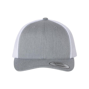 YP Classics - Retro Trucker Cap - 6606 - Heather Grey/ White