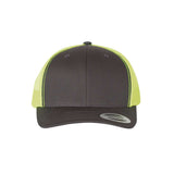 YP Classics - Retro Trucker Cap - 6606 - Charcoal/ Neon Green