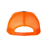 YP Classics - Retro Trucker Cap - 6606 - Charcoal/ Neon Orange