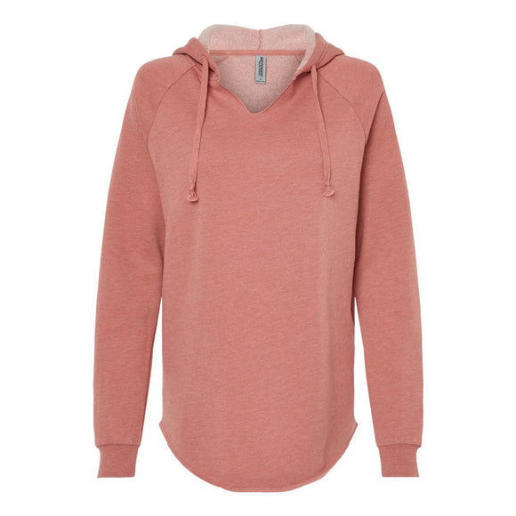 Independent Trading Co. - Women’s Lightweight California Wave Wash Hooded Sweatshirt - PRM2500 - Dusty Rose