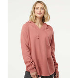 Independent Trading Co. - Women’s Lightweight California Wave Wash Hooded Sweatshirt - PRM2500 - Dusty Rose