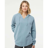 Independent Trading Co. - Women’s Lightweight California Wave Wash Hooded Sweatshirt - PRM2500 - Misty Blue