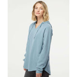 Independent Trading Co. - Women’s Lightweight California Wave Wash Hooded Sweatshirt - PRM2500 - Misty Blue